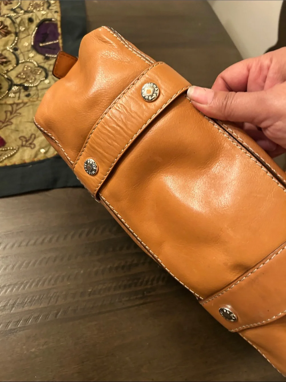 Michael kors Tan Leather Top-Handle Satchel Handbag